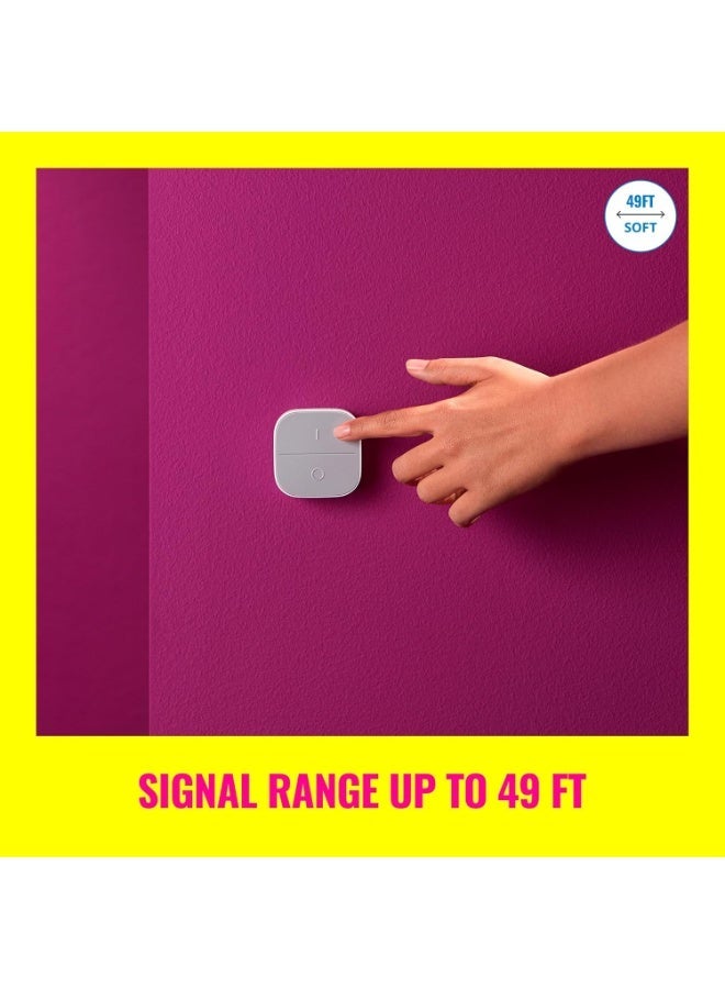 Wiz Smart Portable Button, Wireless Light Switch, Battery Powered, 15m Control Range, Magnetic Wall Mount Plate Included, Works with WiFi & Bluetooth, Matter, Alexa & Google Assistant - Image 4